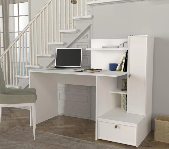 Dekorister Shellon Çalışma Masası Beyaz - 2