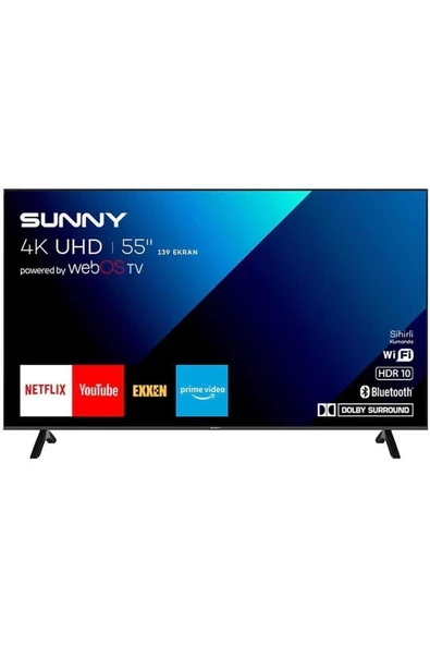 Sunny SN55FMN252 4K Ultra HD 55" 140 Ekran Uydu Alıcılı webOS Smart LED TV