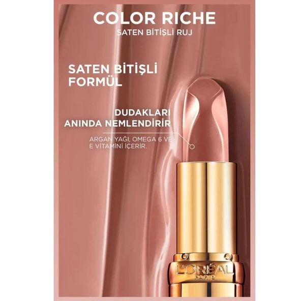 Loreal Paris Color Riche Saten Ruj - 601 Worth It Intense - 3