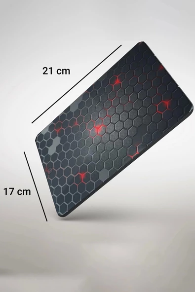 SonicTouch Siyah Petek Desenli Kaydırmaz Gaming Oyuncu Masaüstü Dikişsiz Mouse Pad/Ped (Mouse Altlığı) 17x21cm - 2