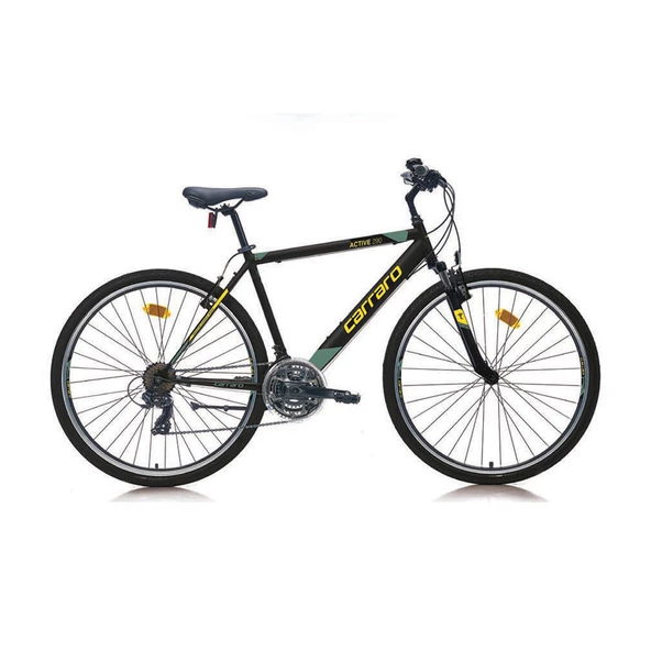 Carraro Active 290 28 jant Şehir & Tur Bisikleti (Mat Siyah Sarı Yeşil) 49 Kadro