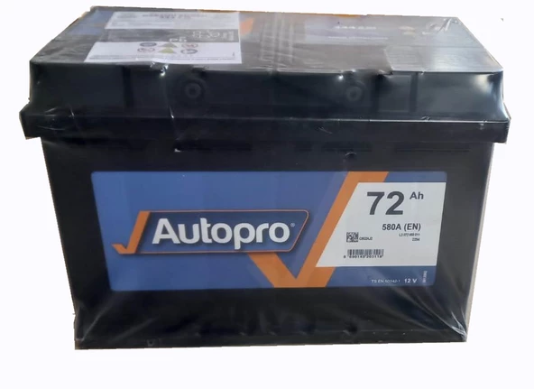 Autopro (İNCİ AKÜ GÜVENCESİYLE)  12V 72Ah (580AEN) - 2