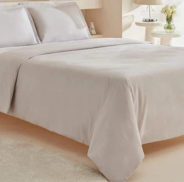 Karaca Home White Colllection Lavin Taş %100 Pamuk Çift Kişilik Nevresim Takımı - 2