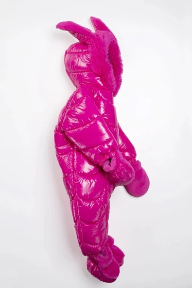 Kapitone Fermuar İçi Kürklü Kapüşonu Tavşan Kulaklı Kışlık Kız Bebek Astronot Tulum Kozmonot Mont - 8