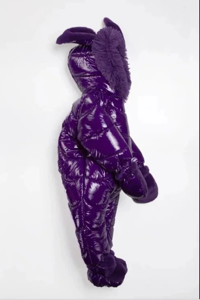 Kapitone Fermuar İçi Kürklü Kapüşonu Tavşan Kulaklı Kışlık Kız Bebek Astronot Tulum Kozmonot Mont - 5