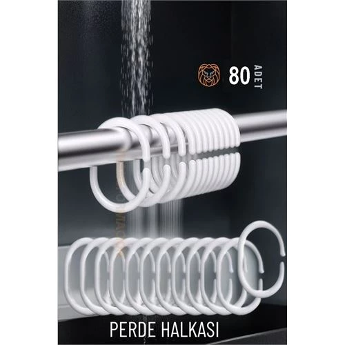 ModaCar  80 ADET Banyo Perde Halkaları   718033