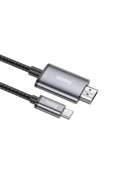 UA27 2M Tak Çalıştır Type-C to HDMI Alüminyum Örgülü Dönüştürücü