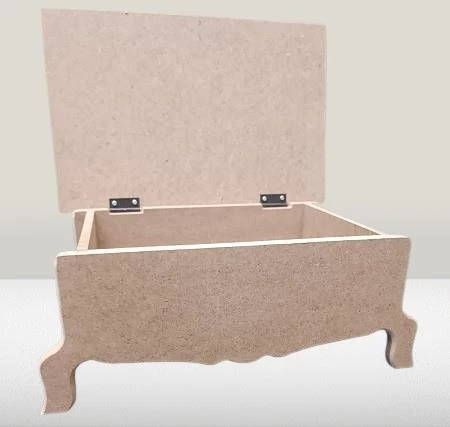 Hobi ERC MODEL Ayaklı Kutu 90403 Şık Zarif Ahşap HAM MDF El Yapım - 5