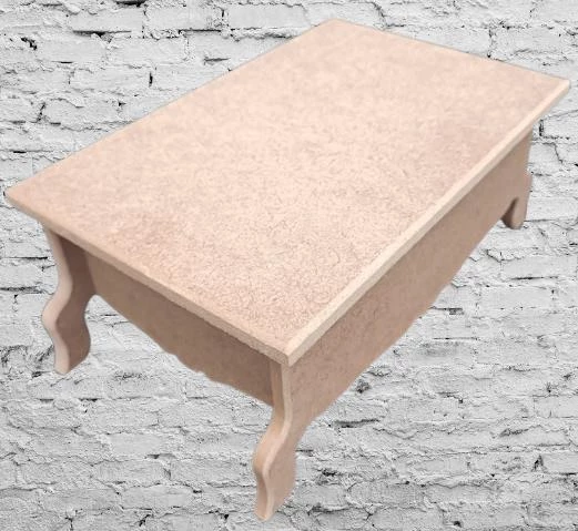 Hobi ERC MODEL Ayaklı Kutu 90403 Şık Zarif Ahşap HAM MDF El Yapım - 6