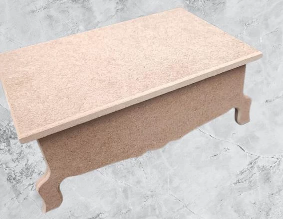 Hobi ERC MODEL Ayaklı Kutu 90403 Şık Zarif Ahşap HAM MDF El Yapım - 4