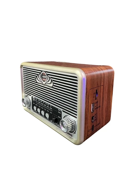 NNS Ns-6675 Usb / Tf Kart / Fm Retro Fenerli Taşınabilir Bluetooth Hoparlör - 2