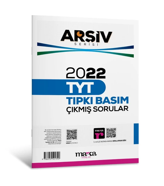 2022 TYT ARŞİV SERİSİ Tıpkı Basım Çıkmış Sorular Tamamı Video Çözümlü Marka Yayınları