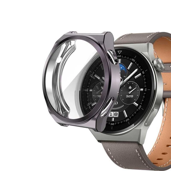 Huawei Watch GT 3 Pro 46mm Kılıf Kasa Ve Ekran Koruyucu 360 Tam Koruma Kapak (Gard 02)