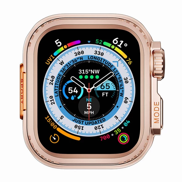 Apple Watch 7 45mm to Apple Watch Ultra 49mm Kasa Dönüştürücü ve Ekran Koruyucu (Gard 33)