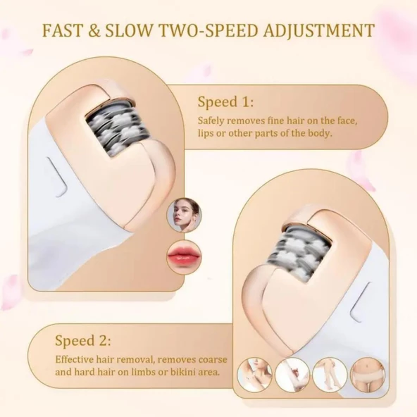 Epilatör: Kişiye Özel 3'ü 1 Arada Yüz ve Vücut Kıl Alma Profesyonel ve Taşınabilir Bayan Tıraşı - 3