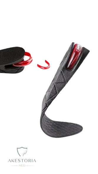 Çift 7,5 Cm Hava pedli Boy yükseltme Tabanlık Gizli Tabanlık Yükselten Siyah FC-035 - 5