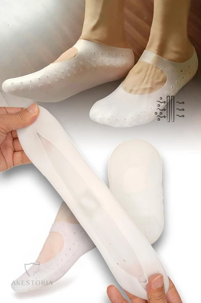 Çift Ayak Bakım Çorabı Yumuşak Silikon Patik Çorap 2'li FC-031 - 10
