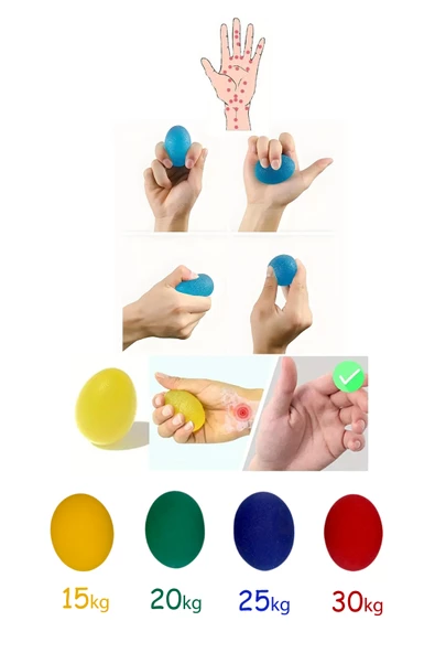 Silikon Stres Topu El Egzersizi EL kasları ve Fizik Tedavisi Topu FC-050 - 4
