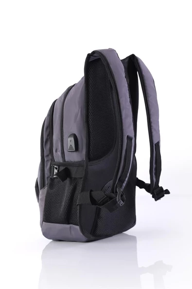 ÇÇS GRİ  YOUNG USB GİRİŞLİ LAPTOP SIRT ÇANTASI-51318 - 3