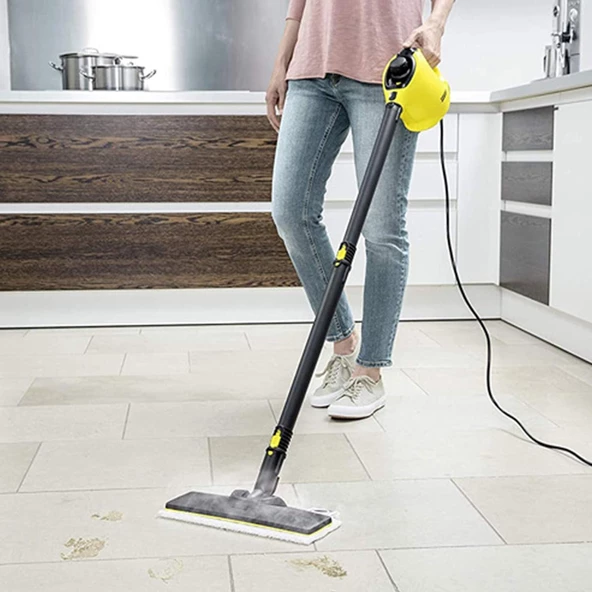 srfn ticaret Karcher Beyaz Buharlı Paspas Temizleme Pedleri SC1/SC2/SC3/SC4/SC5 Uyumlu-4 Adet - 5