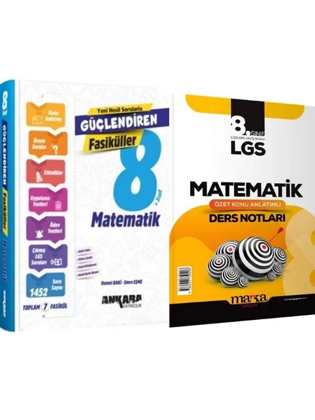 Ankara LGS Matematik Fasikülleri ve Marka LGS Matematik Ders Notları 2 li Set - Resim 2