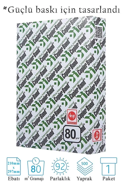 Fotokopi Kağıdı A4 80 gr 500 lü 9 Paket Copierbond Fotokopi Kağıdı Lazer İnkjet ve Fotokopi Makineleri İçin Uyumlu - 2