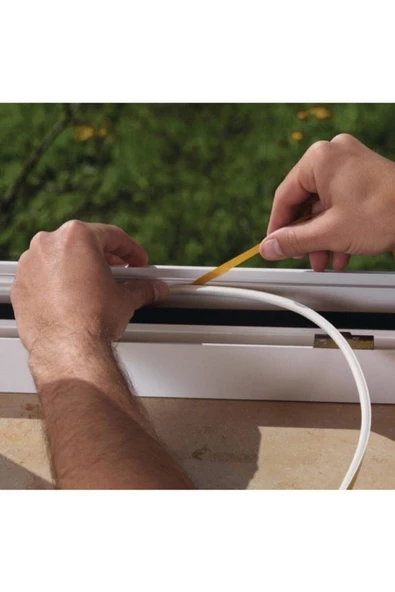 WUVERA Kalın Kapı Pencere Izolasyon Bandı Fitili 2.80x2=5.60 Metre (BEYAZ) - 3