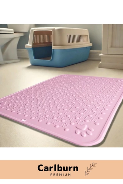 Özel Tasarım Kaymaz Dayanıklı Silinebilir Yıkanabilir Evcil Hayvan Tuvalet Önü Mama Kabı Kum Paspası - 3