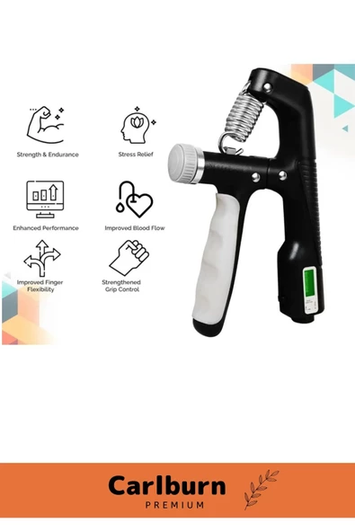 Premium Üretim El Bilek Güçlendirici Kas Yapma Ayarlı Damar Sayaçlı Bilek Güçlendirme Yayı 5-60 Kg. - 4