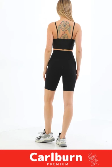 Özel Üretim Toparlayıcı Şekillendirici Sıkılaştırıcı Kaymaz Lazer Kesim Parçalı Biker Korseli Tayt - 4