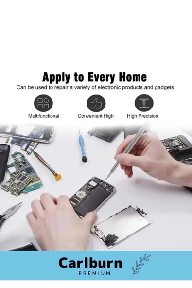 Özel Üretim Dayanıklı Mıknatıslı Laptop Gözlük Saat Mini Plastik Kutulu 25 Parça Tornavida Seti - 4