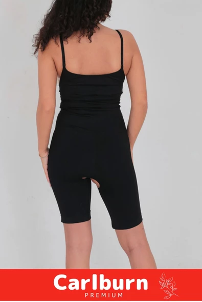 2 Beden İncelten Askılı Toparlayıcı Sıkılaştırıcı Vücut Şekillendiren Kadın Fermuarlı Tam Boy Korse - 4