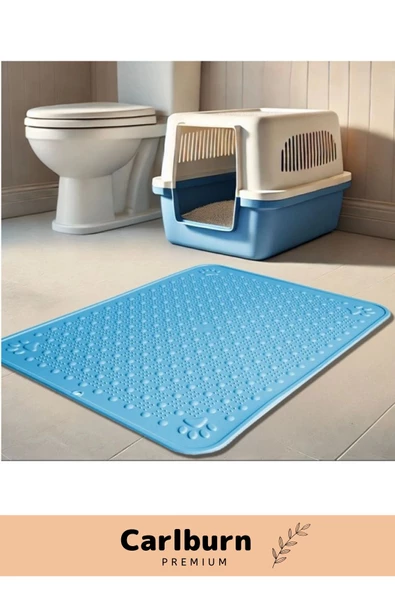 Özel Tasarım Kaymaz Dayanıklı Silinebilir Yıkanabilir Evcil Hayvan Tuvalet Önü Mama Kabı Kum Paspası - 4