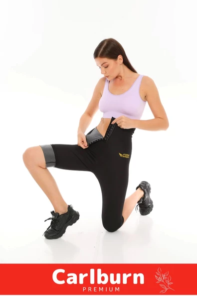 Yeni Seri Toparlayıcı Sıkılaştırıcı Şekillendirici Terleme Yüksek Bel Agraflı Sauna Termal Kısa Tayt - 2