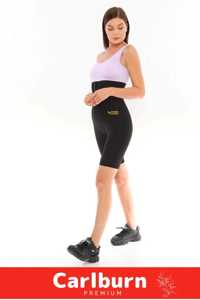 Yeni Seri Toparlayıcı Sıkılaştırıcı Şekillendirici Terleme Yüksek Bel Agraflı Sauna Termal Kısa Tayt - 4