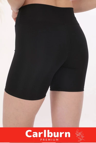 Özel Üretim İç Göstermeyen Toparlayıcı Sıkılaştırıcı Şekillendirici Kadın Spor Şık Micro Biker Tayt - 6