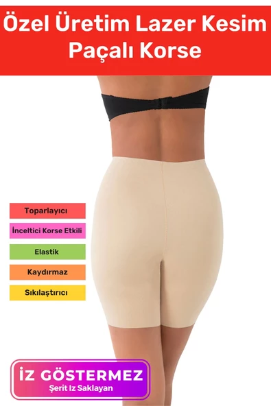 Özel Üretim İz Göstermeyen Kaymaz Sıkılaştırıcı Toparlayıcı Şekillendirici Lazer Kesim Paçalı Korse ürün görseli 1