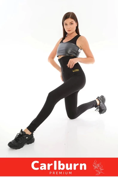 Yeni Seri Zayıflama İncelme Yağ Yakma Toplayıcı Sıkılaştırıcı Terleme Sauna Termal Agraflı Uzun Tayt - 3