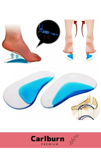 Özel Üretim Anatomik Boşluk Doldurucu Jel Düz Tabanlık Ark Desteği Silikon Ayak Tabanlığı - 3