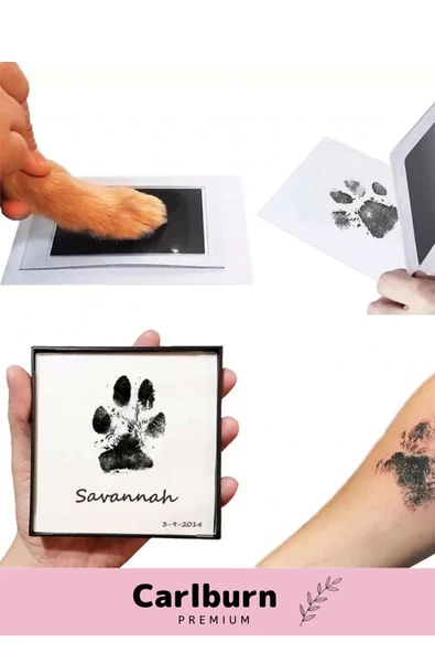 Anılarınızı Ölümsezleştirin  Kimyasal İçermeyen 2 Kez Kullanımlık El Ayak İzi Fotoğraf Çerçevesi - 2