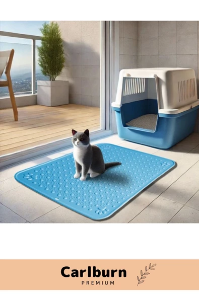 Özel Tasarım Kaymaz Dayanıklı Silinebilir Yıkanabilir Evcil Hayvan Tuvalet Önü Mama Kabı Kum Paspası - 5