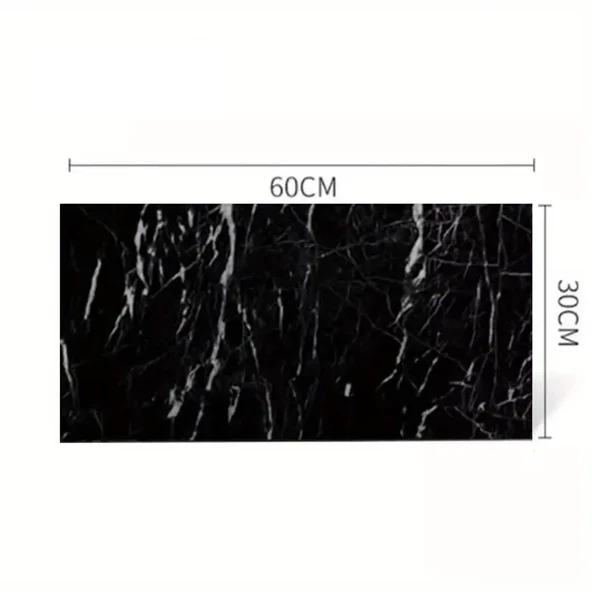 Siyah Mermer Desenli Alüminyum Plastik Duvar Sticker - 3