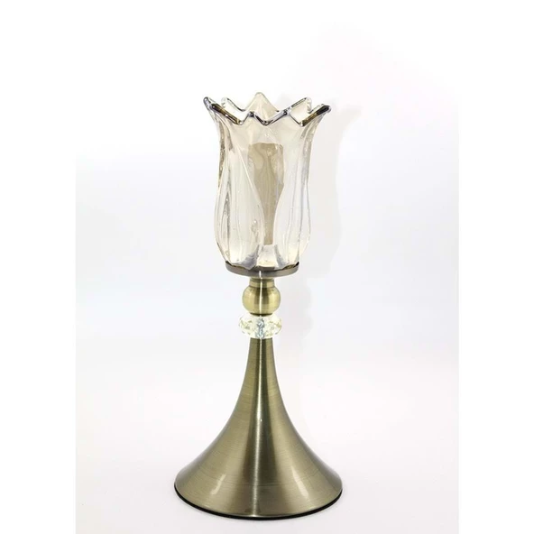 Üstü Cam Şamdan Tekli - 2