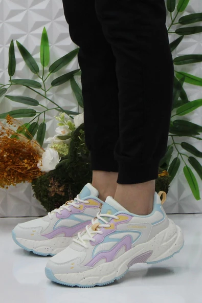 Lumberjack Fanto Kırık Beyaz Rahat Orijinal Ürün Sneaker Kadın Ayakkabı - Resim 3