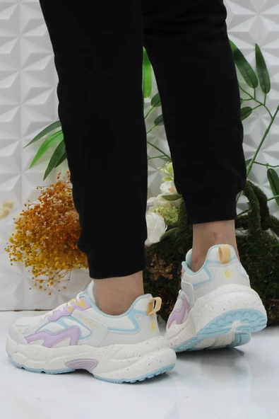 Lumberjack Fanto Kırık Beyaz Rahat Orijinal Ürün Sneaker Kadın Ayakkabı - Resim 4