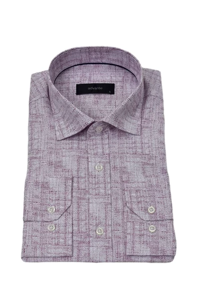 Erkek Klasik Puantiyeli Tek Cepli Gömlek BGL-ST03908 - Resim 11