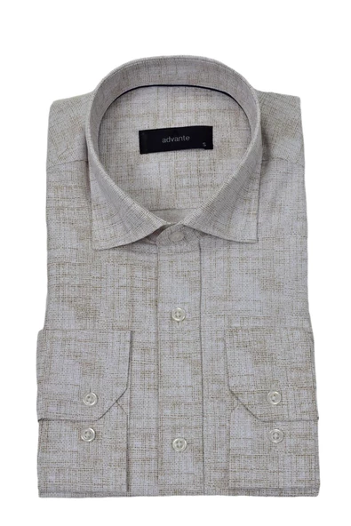 Erkek Klasik Puantiyeli Tek Cepli Gömlek BGL-ST03908 - Resim 4