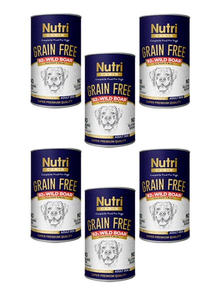 Nutri Canin 400Gr %92 Yaban Domuz Etli Tatlı Patatesli HipoAlerjenik Tahılsız 6Adet Yaş Köpek Maması - 2