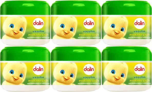 Dalin Vazelin 100ML Nem ve Koruma Avakado Yağlı (6 Lı Set)