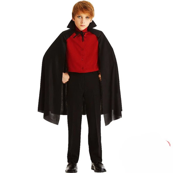 Sİyah Yakalı Pelerin - Vampir Pelerin - Dracula Pelerin 90 cm (4593)